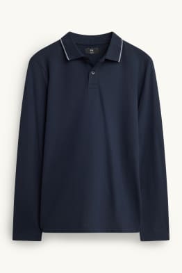 Long sleeve polo shirt - slim fit