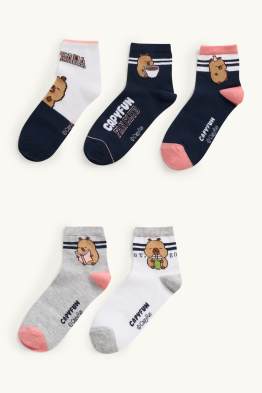 Multipack 5er - CapyFun - Socken mit Motiv