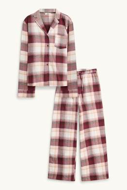 Flanellen pyjama - geruit