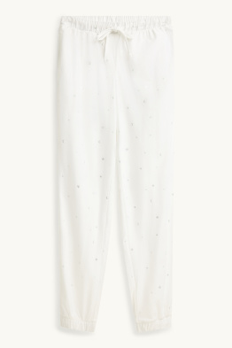 Pyjamabroek van fleece - met patroon