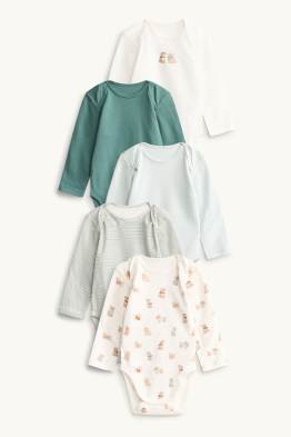 Multipack of 5 - dog - baby bodysuit