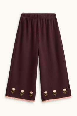 Floare - pantaloni de stofă - reiați