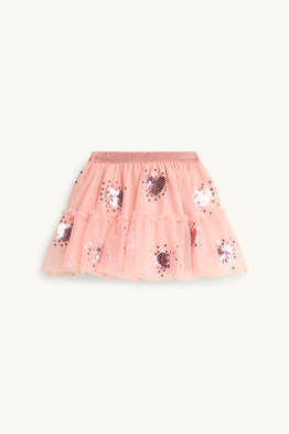 Heart - sequin skirt - shiny