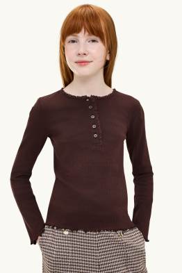 Pointelle-Langarmshirt