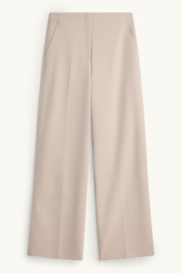 Business trousers - high waist - wide leg