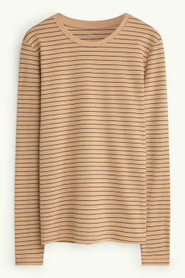 Longsleeve - slim fit - gestreept