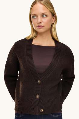 Strickjacke - gerippt