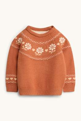 Blümchen und Herzchen - Baby-Pullover