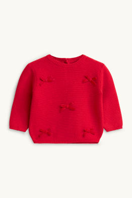 Fiocchetto - maglione natalizio neonate