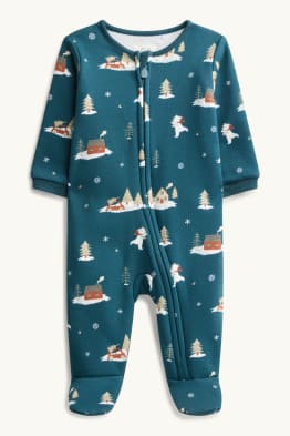 Winter landscape - baby sleepsuit - plush-lined