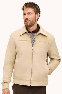 Jacke - Velourslederimitat