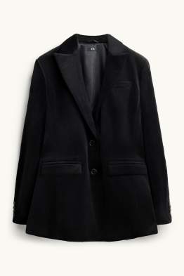 Blazer llarg de vellut - regular fit