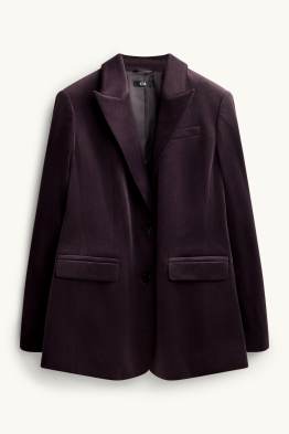 Blazer llarg de vellut - regular fit