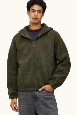 Teddy fur jacket with hood