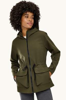 Softshelljacke mit Kapuze - wasserabweisend - 4-Way-Stretch