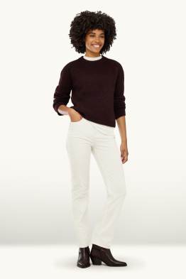 Pantaloni di velluto a coste - vita alta - straight fit - LYCRA ®