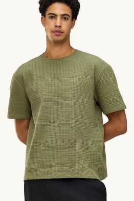 T-shirt en maille - Oversize - finition texturée