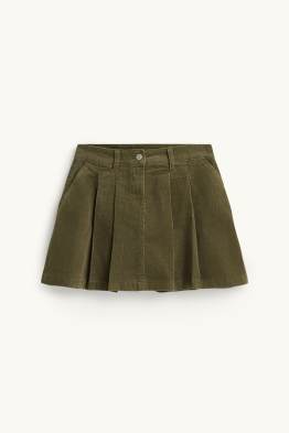 Fustă pantaloni scurtă din catifea reiată