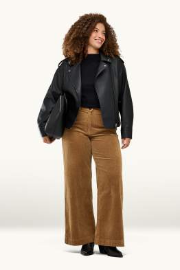 Pantalons de pana - high waist - wide leg