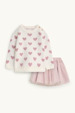 Hartje - baby-outfit - 2-delig - glanseffect
