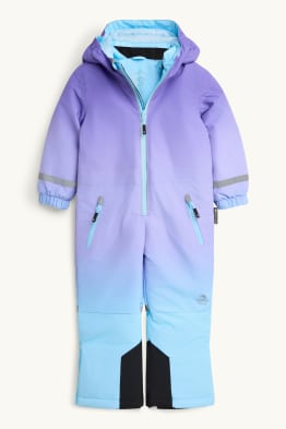 Ski suit with hood - lined - waterproof - patterned