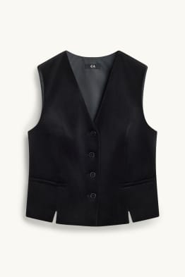 Gilet sans manches de bureau en velours - finition cintrée