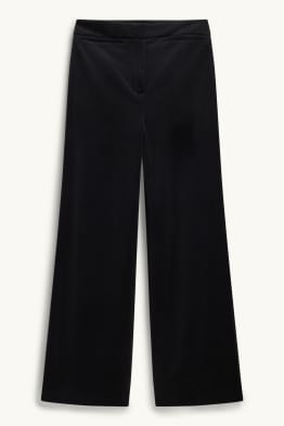 Velvet trousers - high waist - wide leg