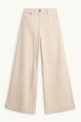 Pantaloni di velluto a coste - vita alta - gamba larga