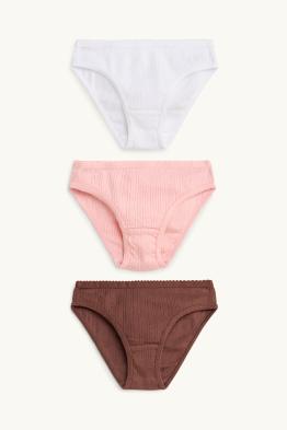 Multipack of 3 - pointelle knickers