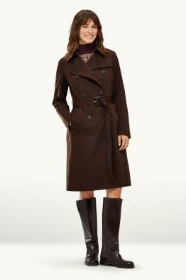 Trenchcoat mit Gürtel - wasserabweisend