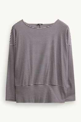Haut à manches longues - slim fit - à rayures