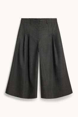Jupe-culotte en flanelle - mid waist - wide leg