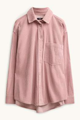 Corduroy shirt blouse - textured