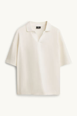 Pletená polokošile - oversized - strukturovaná