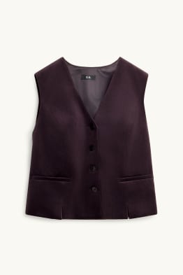 Gilet sans manches de bureau en velours - finition cintrée