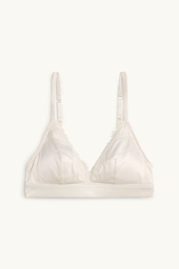 Satin-Bralette - wattiert
