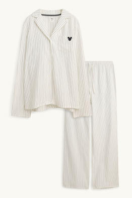 Flannel pyjamas - striped - Mickey Mouse