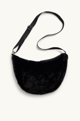 Borsa a tracolla in pelliccia sintetica