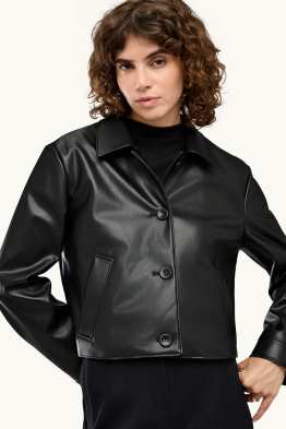 Jacke - Lederimitat