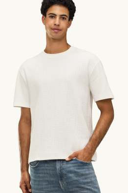 Strick-T-Shirt - Oversized - strukturiert