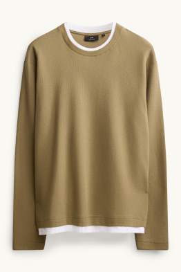 Pullover - 2-in-1-Look - strukturiert