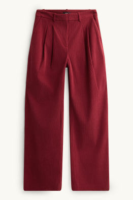 Corduroy trousers - high waist - regular fit
