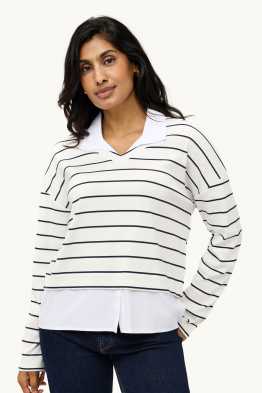 Longsleeve - 2-in-1-look - gestreept