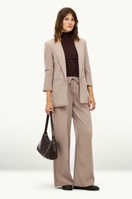 Business kalhoty - mid waist - wide leg