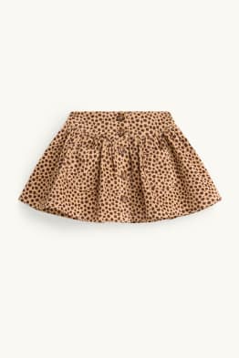 Jupe en velours côtelé - à motif - LYCRA®