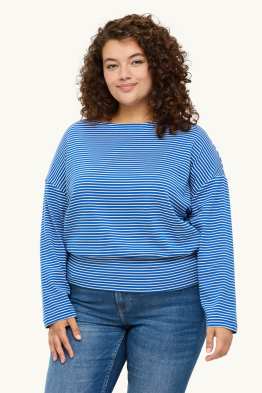 Haut à manches longues - slim fit - à rayures