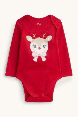 Renne - body de Noël pour bébé - effet brillant