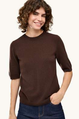 Pull en maille en cachemire - manches courtes