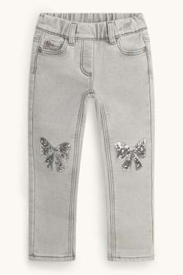 Fundă - skinny jeans - jeans termoizolanți - aspect lucios