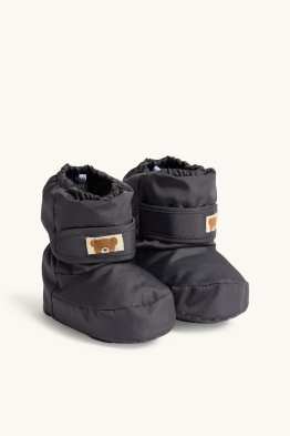Teddy bear - baby booties - winter